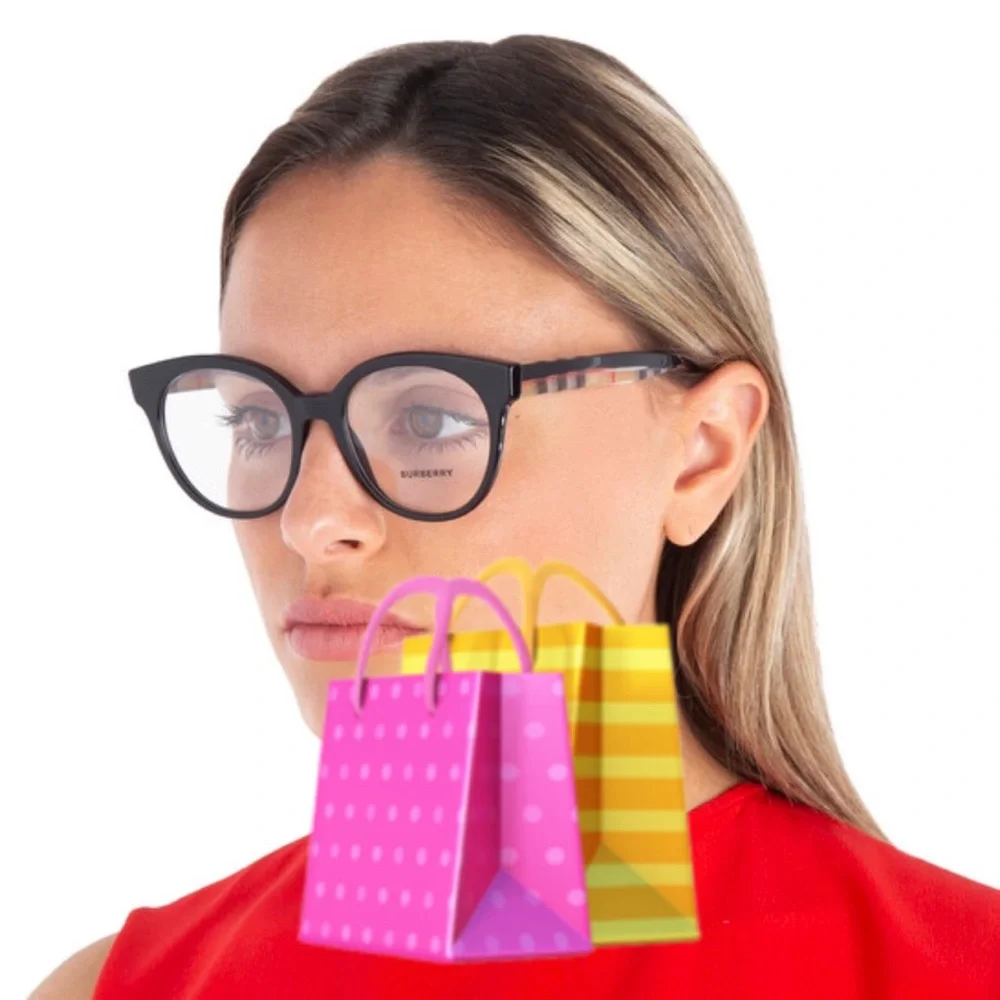 New 💯Authentic - Burberry Jaqueline Demo Round Unisex Eyeglasses BE2356